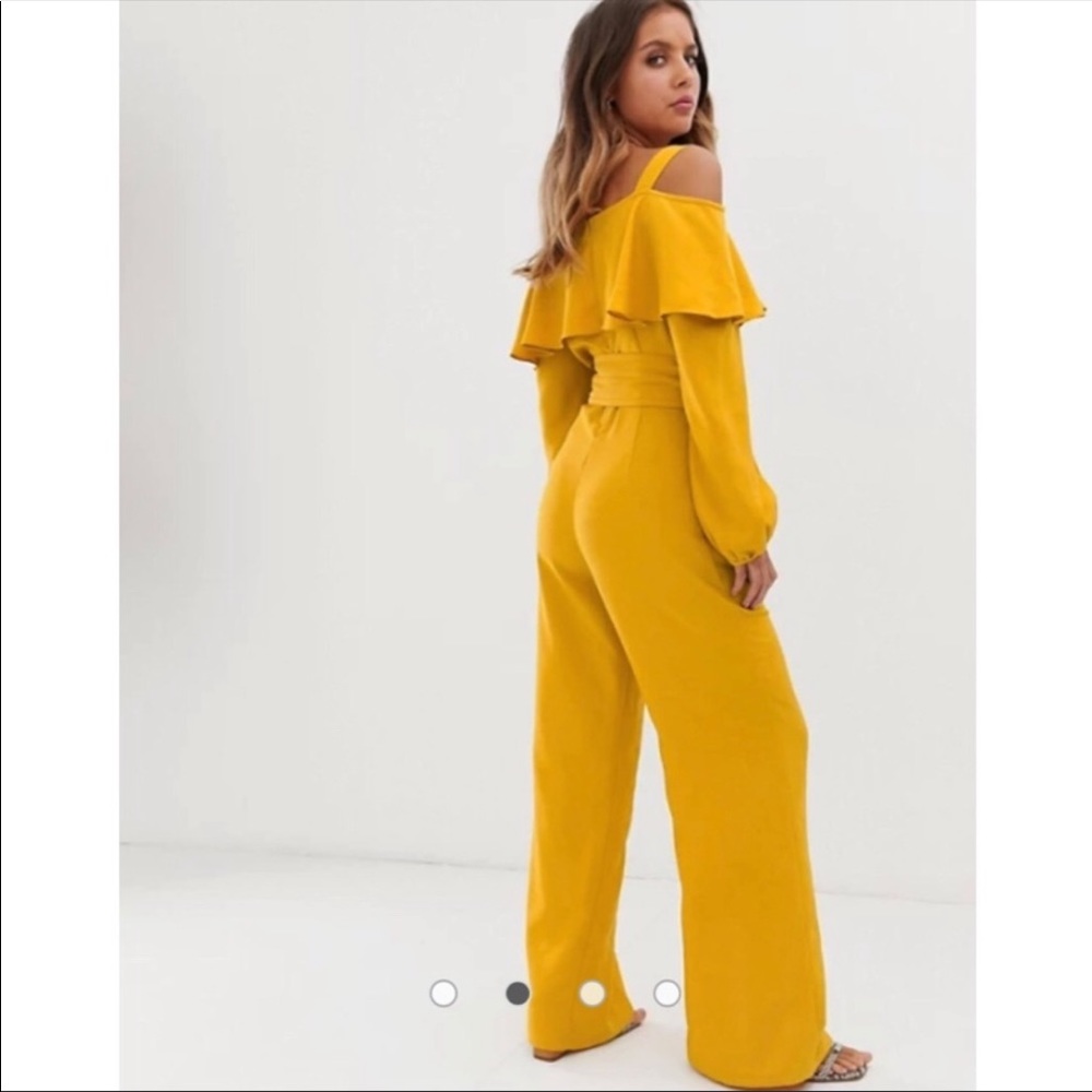 NWT Anthropologie Current Air Mustard Jumpsuit Med - Picture 4 of 15